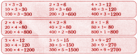 When multiplying a number by multiples of 100, the product is obtained by multiplying the non-zero digits and adding the corresponding number of zeros from the multiple of 100 answer.