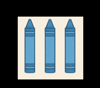 3 crayons
