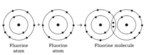 Each fluorine atom gets a stable octet by sharing one pair of electrons.png