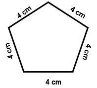 Pentagon with all side equal to 4cm