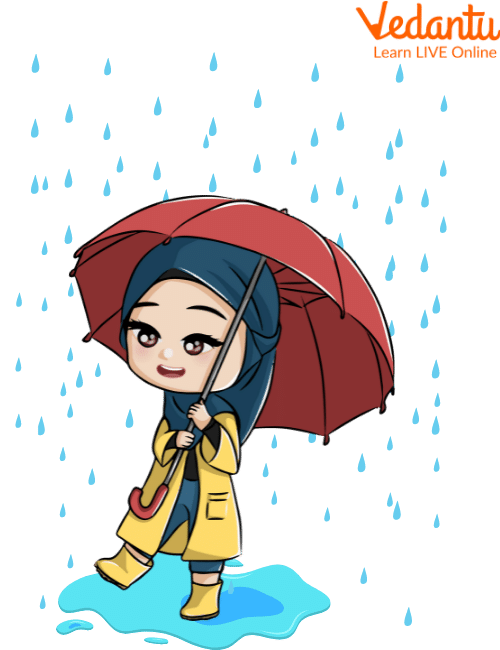 A Girl Enjoying the Rain