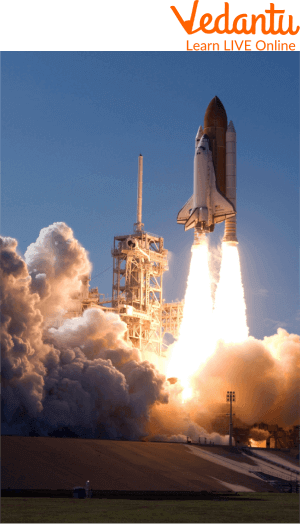 Space Shuttle Launches into Space