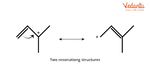 Resonance effect in carbocation