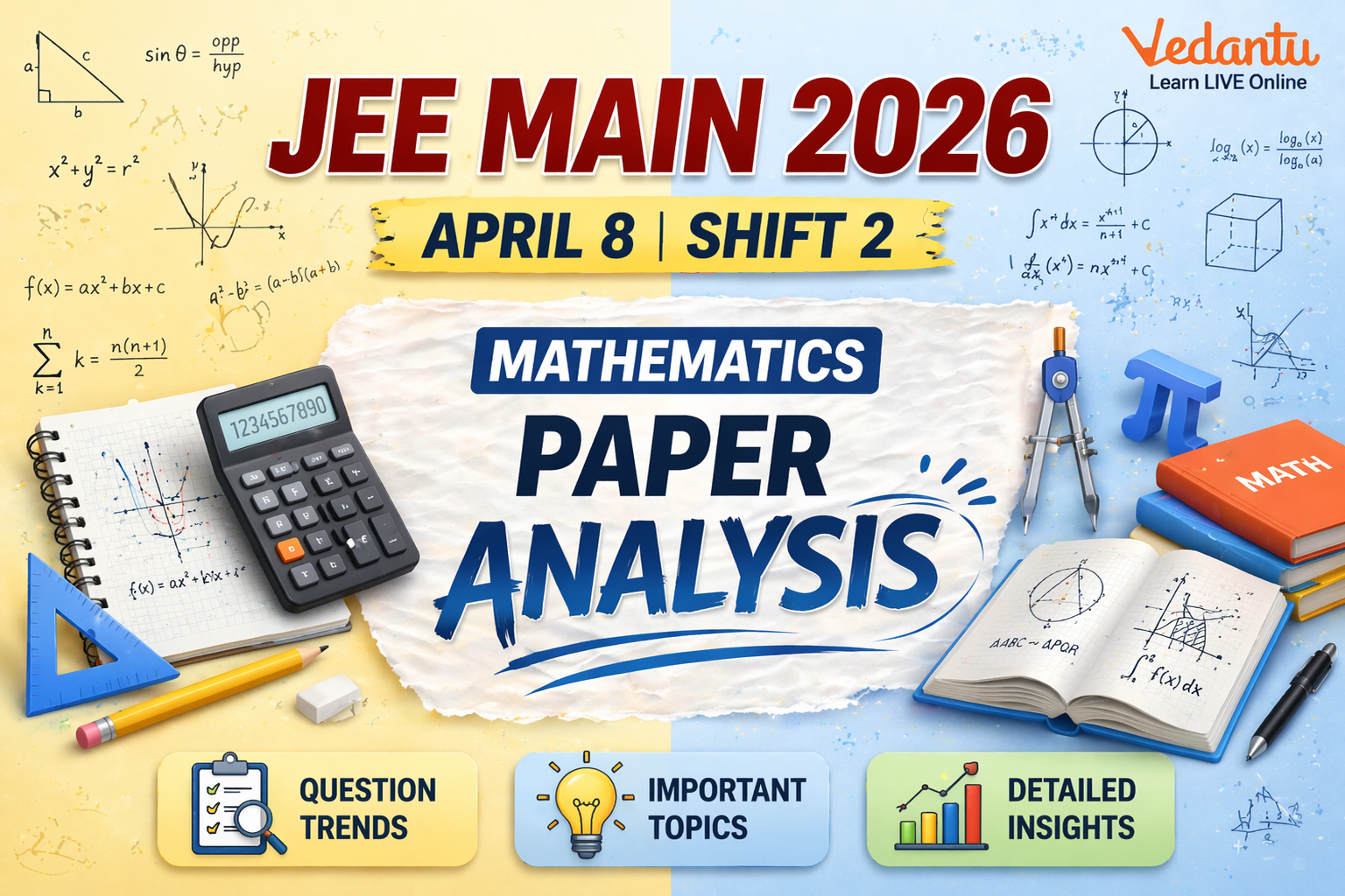 JEE Main 2026 April 8 Shift 2 Maths Question Paper with Answer Key ...