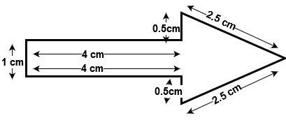 Right arrow with dimensions