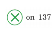 Put a cross x on 137