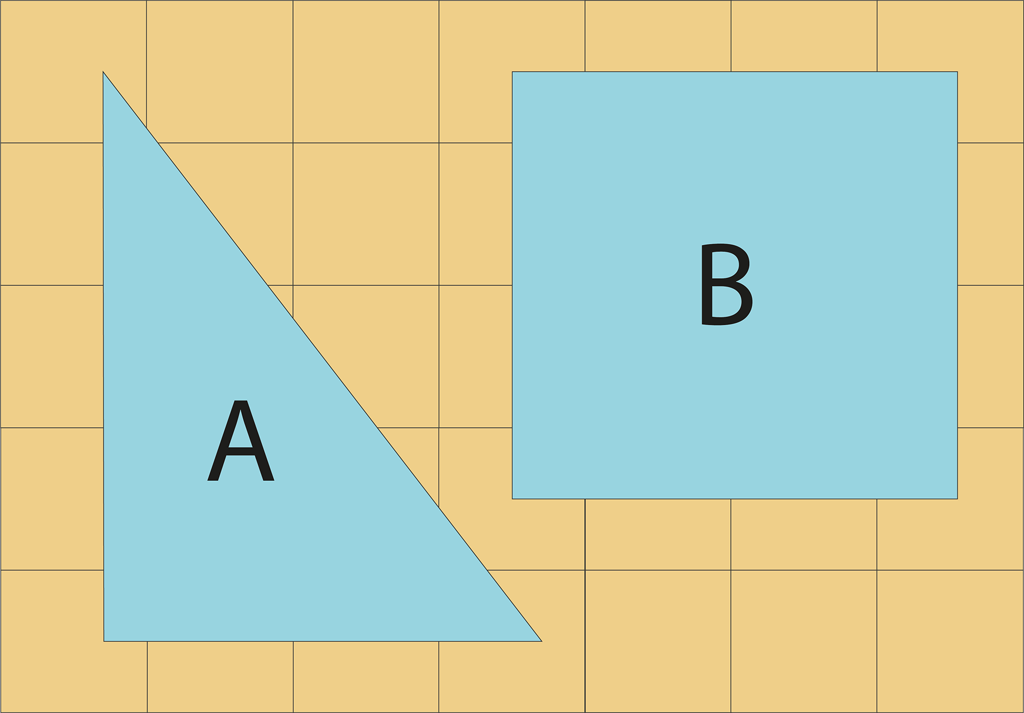 Figure of each square is of side 1 cm
