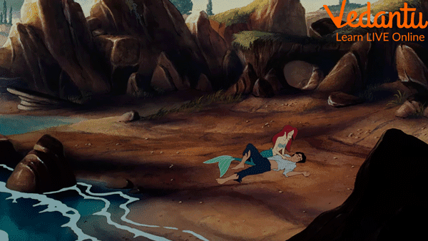 Ariel Saves Prince Eric