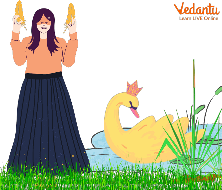 An evil mother plucking all the feathers off a swan