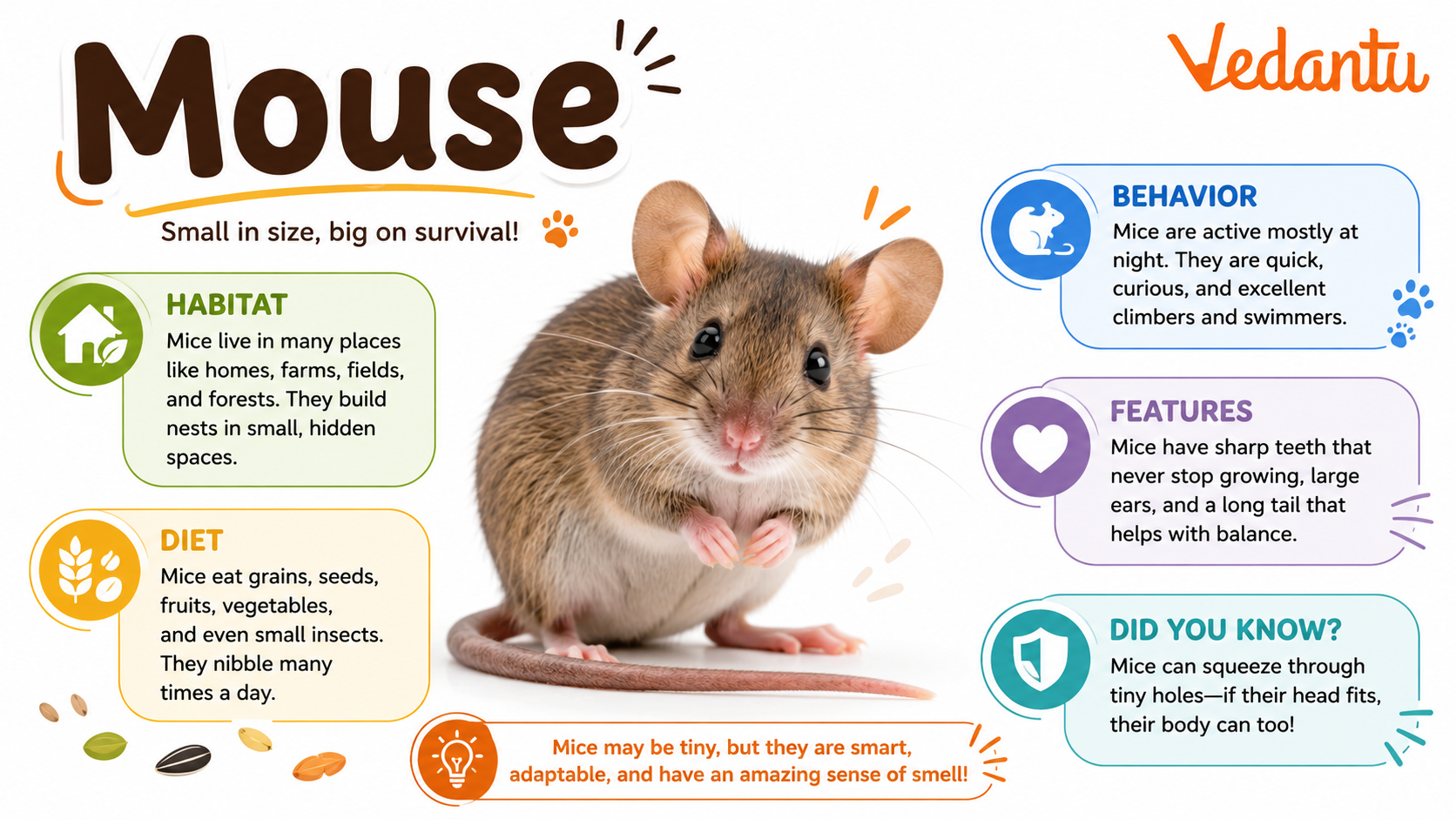 Mouse animal small grey mouse with long tail