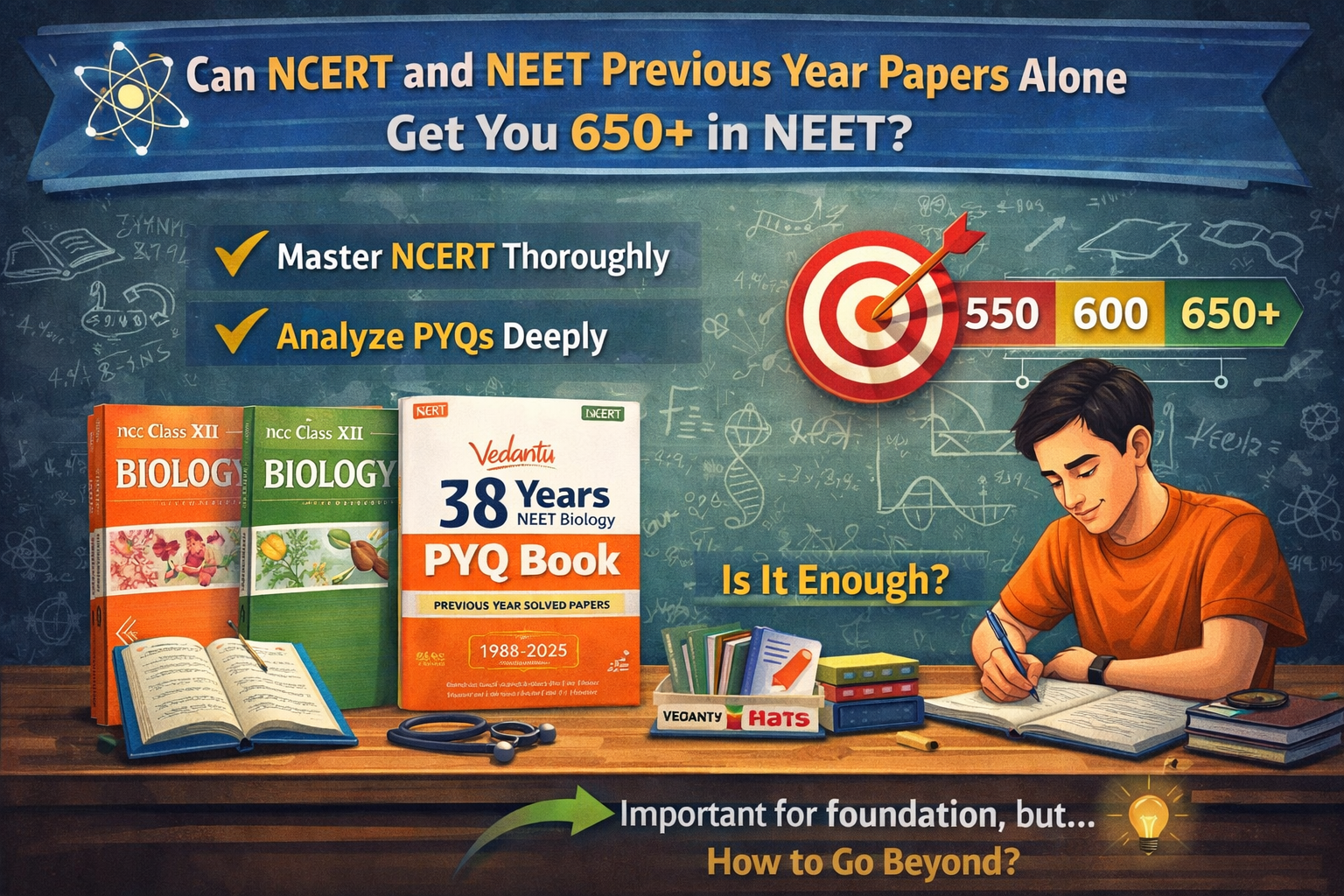Can NCERT and NEET Previous Year Papers Alone Get You 650+ in NEET?