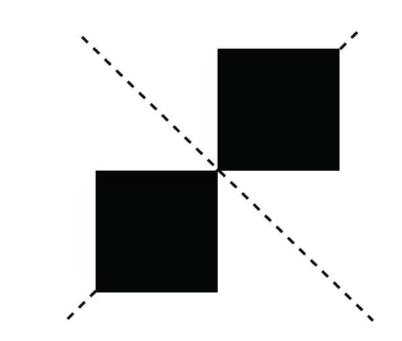 2 lines of symmetry in square boxes