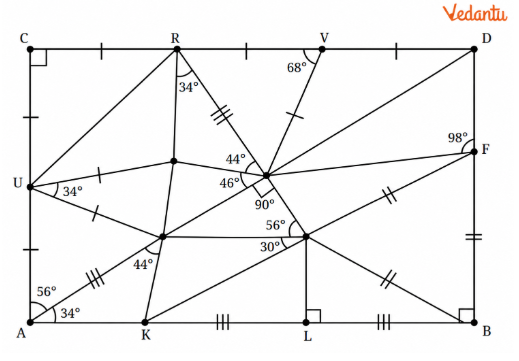 Question 6. Find the missing angles. Following the convention we have been using, all line segments marked with a single ‘|’ are equal to each other, and those marked with a double ‘|’ are equal to each other, etc.