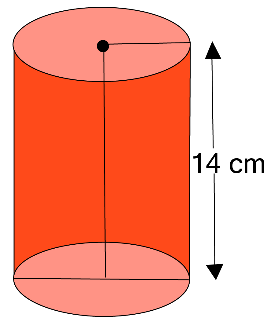 The curved surface area of a right circular cylinder