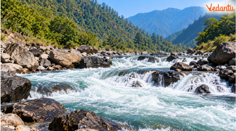 The Ganga system combines water and sediment from Himalayan and Peninsular regions. Its extensive basin supports agriculture and settlement but is also affected by floods, sedimentation and pollution