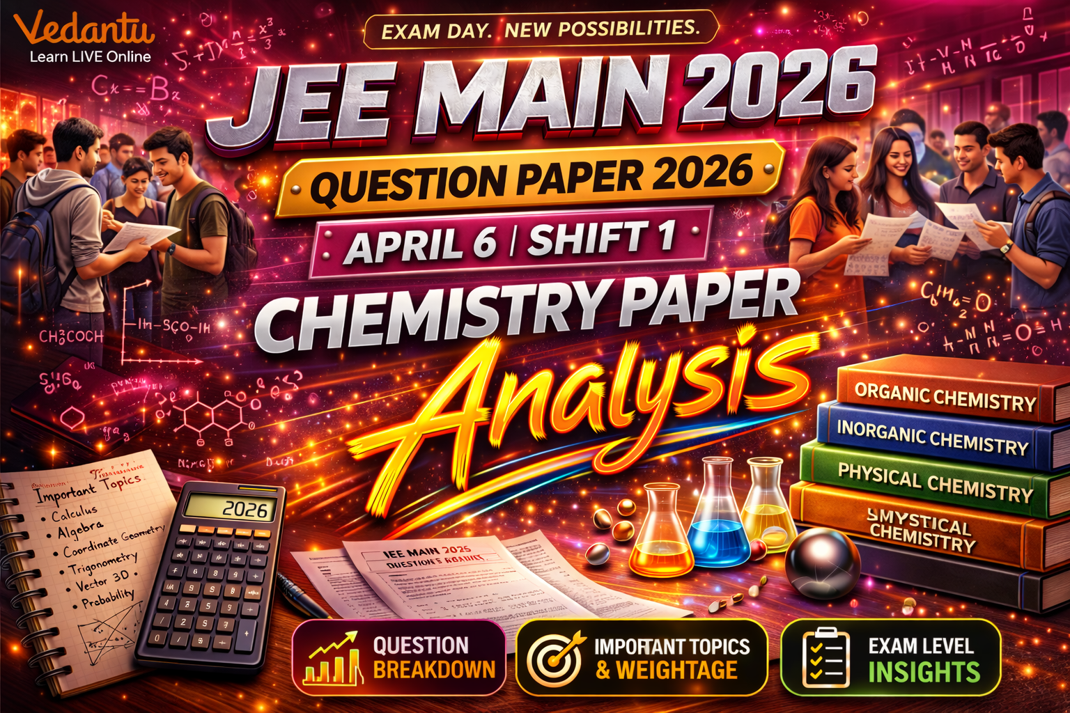 JEE Main 2026 April 6 Shift 1 Chemistry Question Paper with Answer Key ...