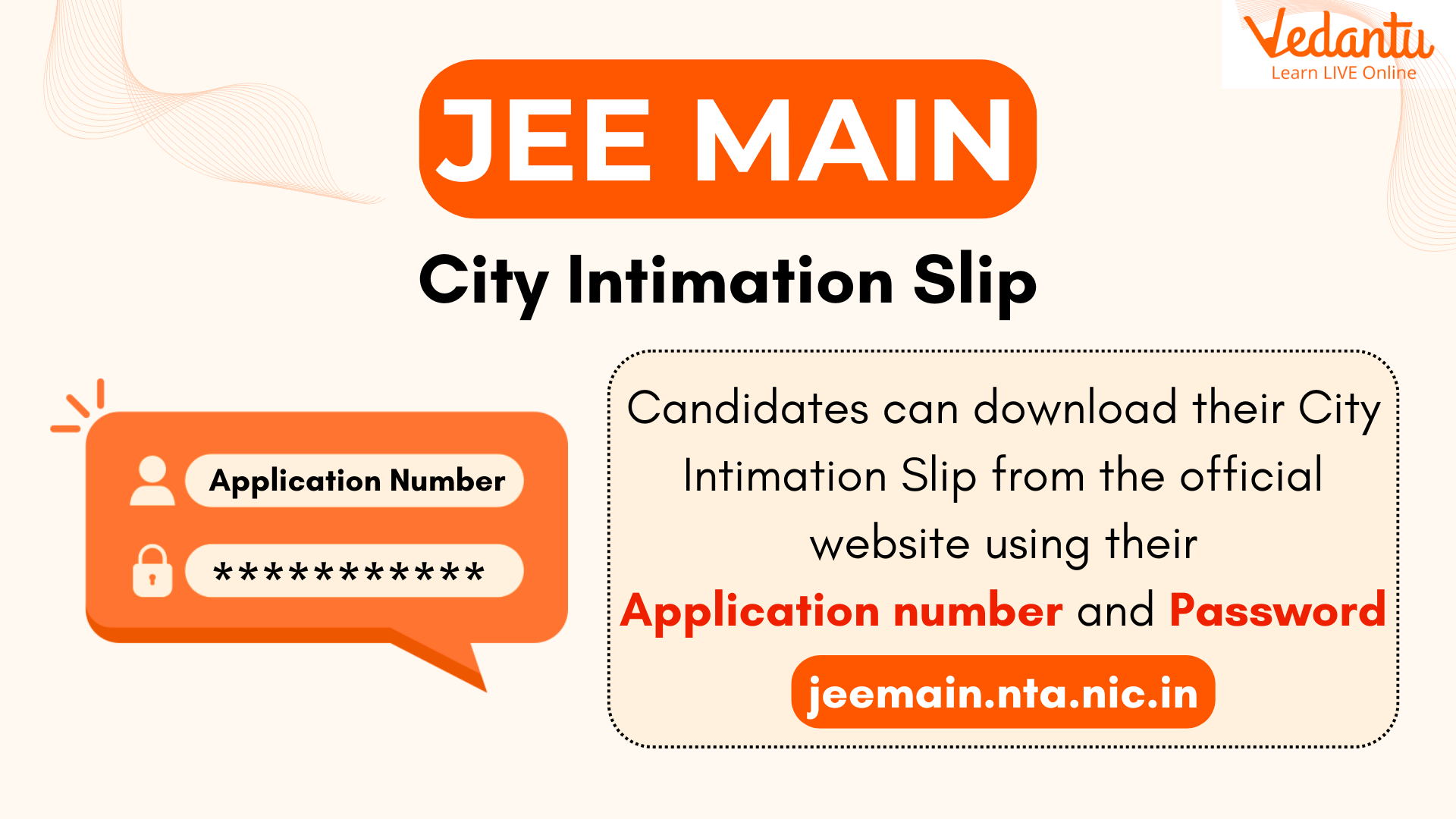 JEE Main City Intimation Slip