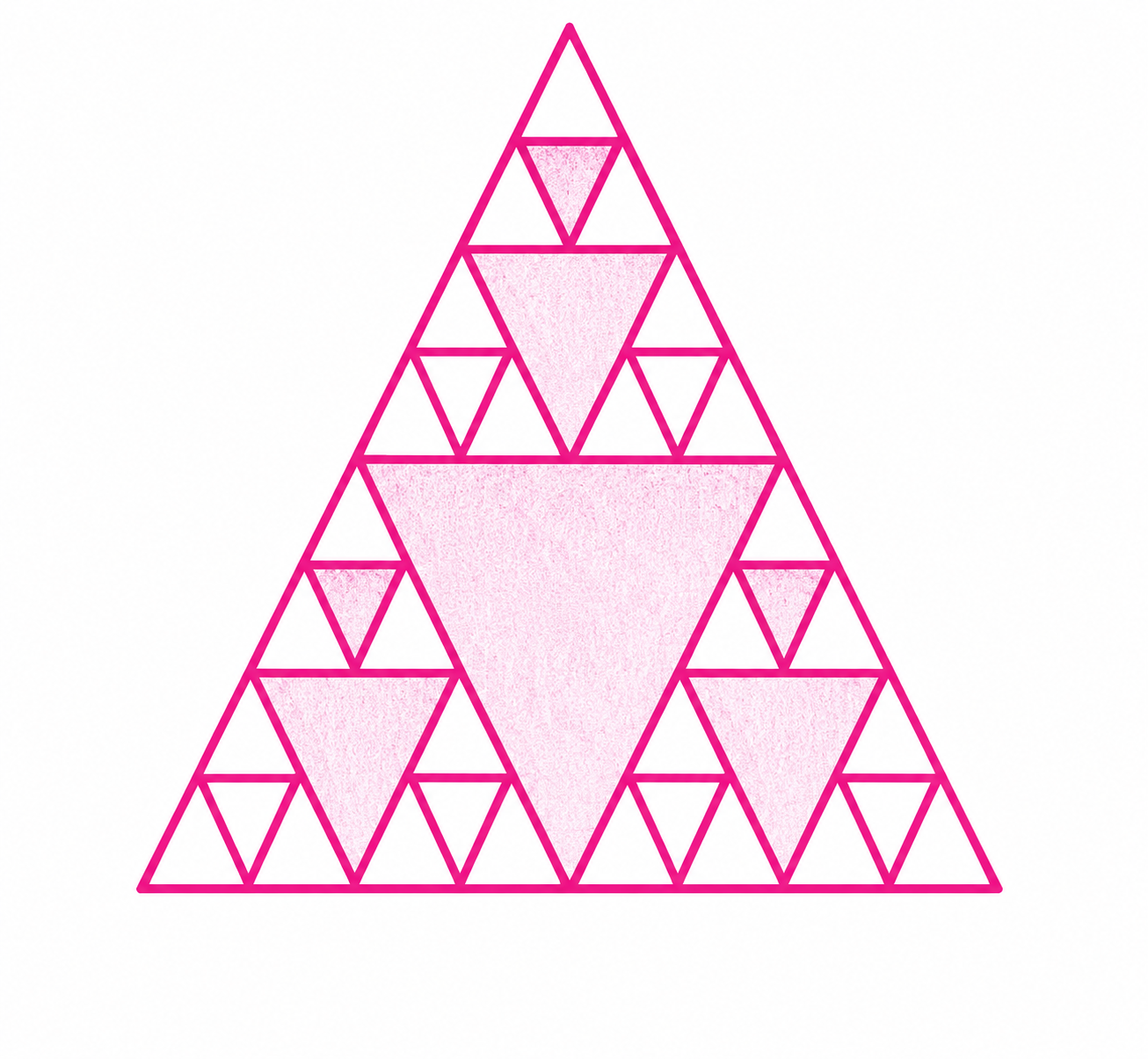 Continue repeating the same process on every remaining triangle to obtain the Sierpinski Triangle..png