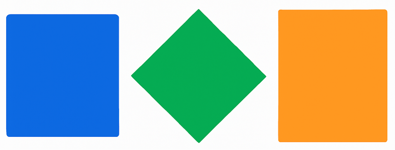 Image having different shapes such as square and Diamond