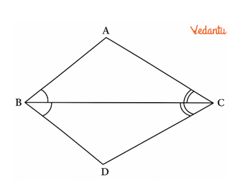 Question 3. Given that ∠ABC = ∠DBC and ∠ACB = ∠DCB, show that ∠BAC = ∠BDC. Are the two triangles congruent?