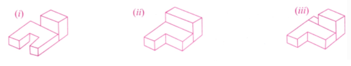Using identical cubes, make a solid that gives the following projections.png