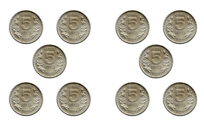 5 rupees coins