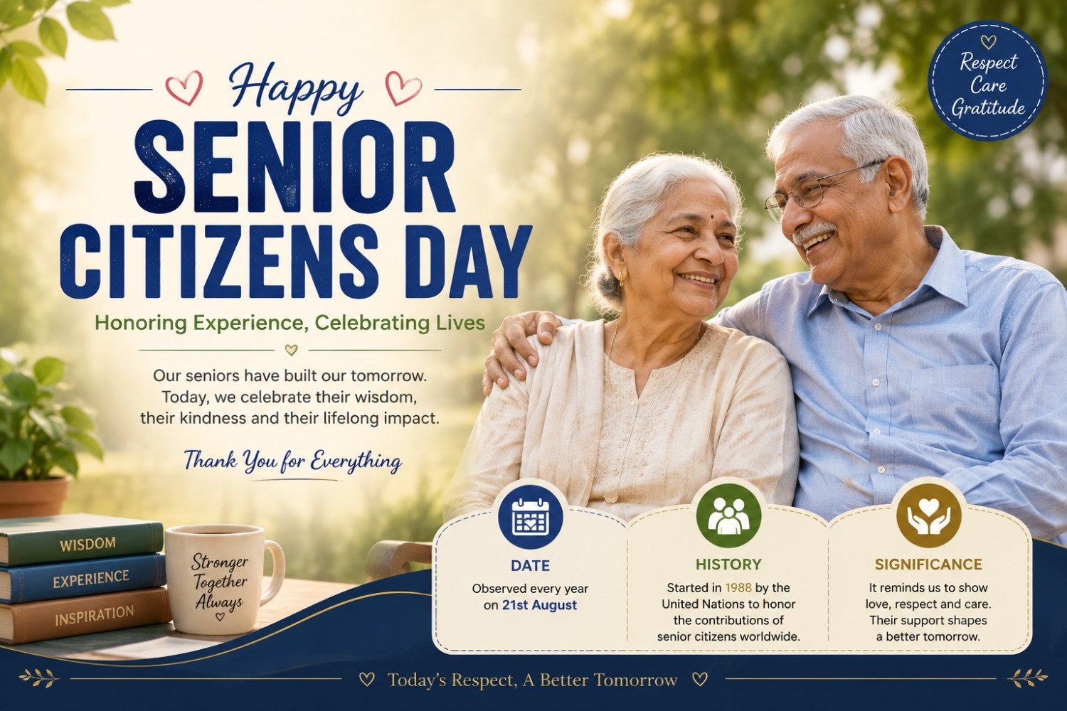 Senior citizens being honoured during an awareness observance