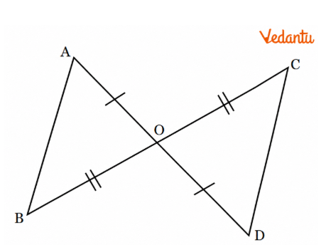 Question 3. Given OB = OC and OA = OD. Show that AB is parallel to CD.