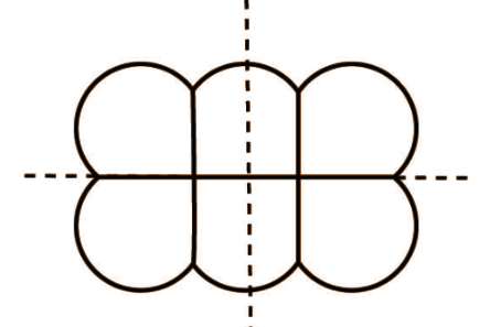 2 lines of symmetry in the above figure