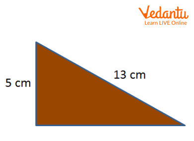 Find the area of the following triangle.