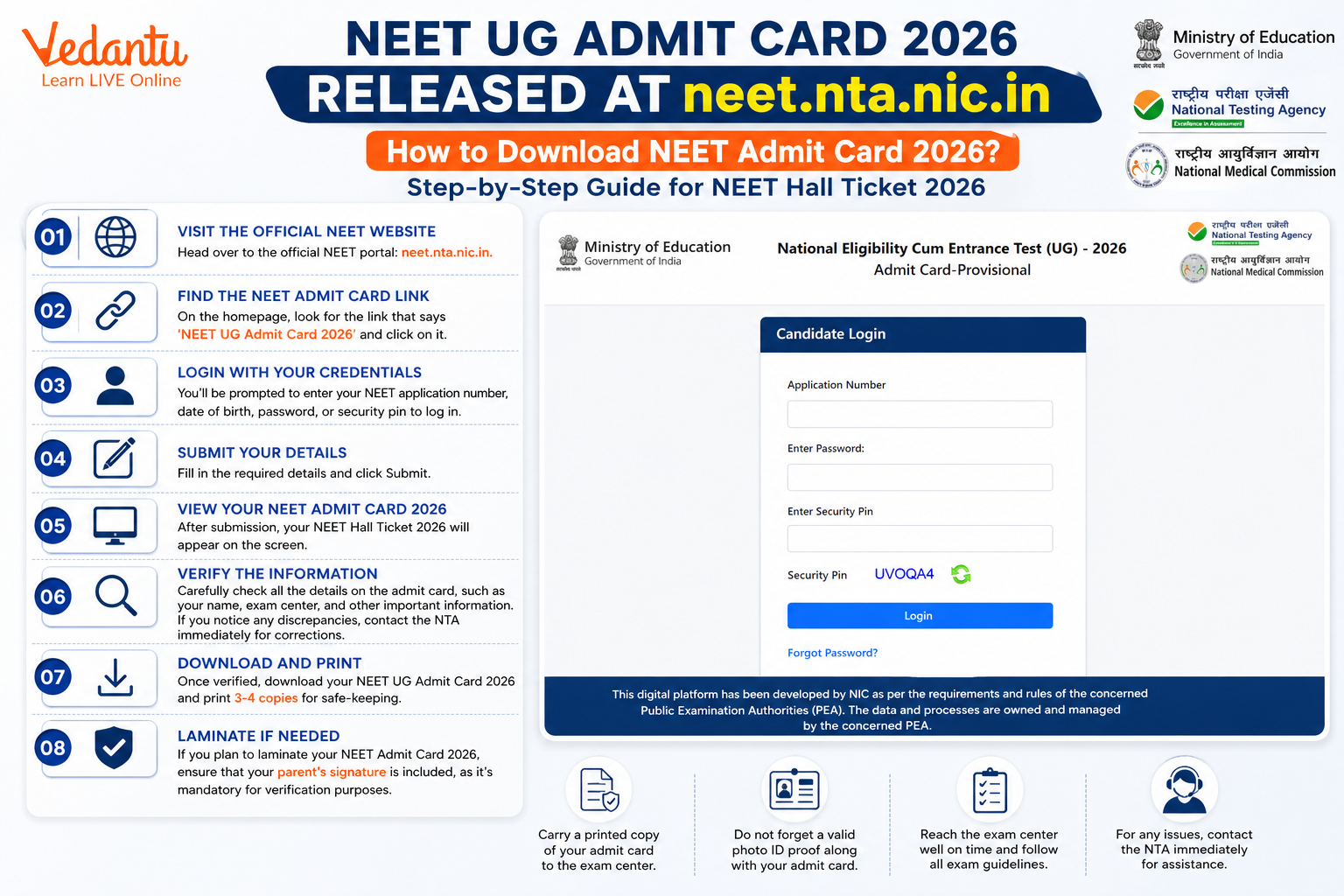 NEET UG Admit Card 2026 Released