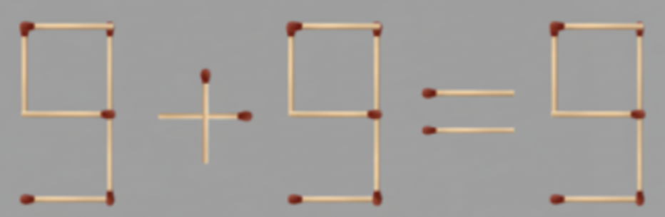 Now, solve the following equation by moving one matchstick