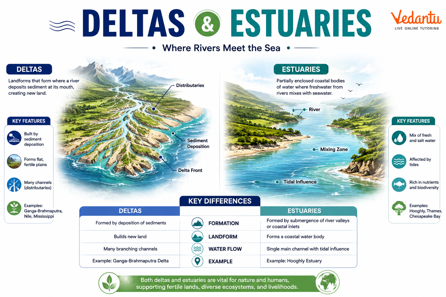 Difference Between Delta and Estuary