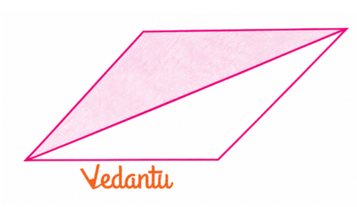 Colour the upper triangle AHI as shown.