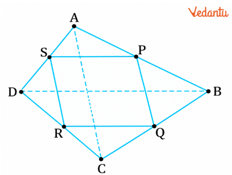 ΔABC, P and Q are the midpoints of AB and BC