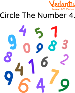 Showing Number 4 Preschool Activities, based on circling the number 4