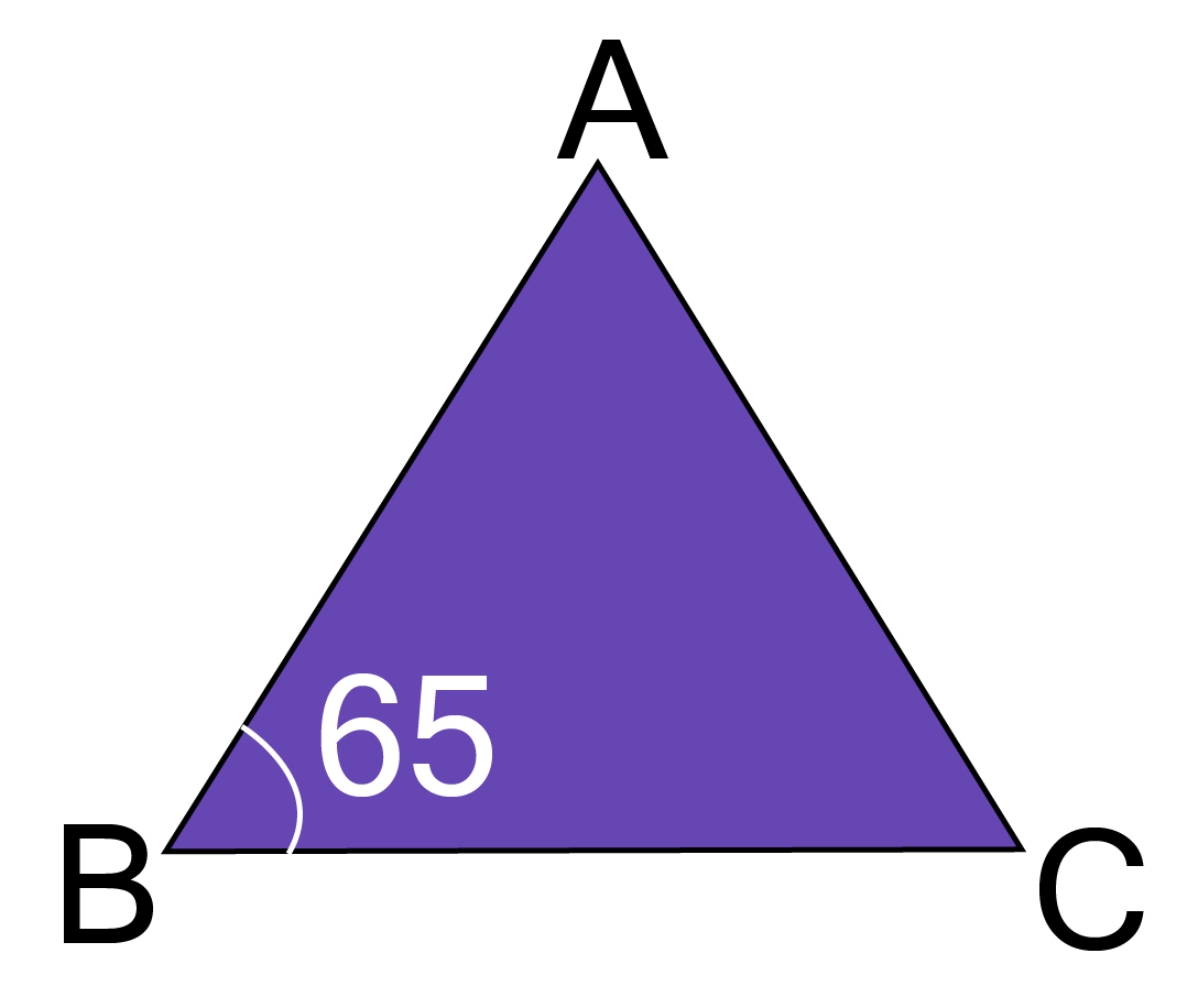 $\vartriangle $ABC is an isosceles triangle and $\angle $ B =${65^0}$