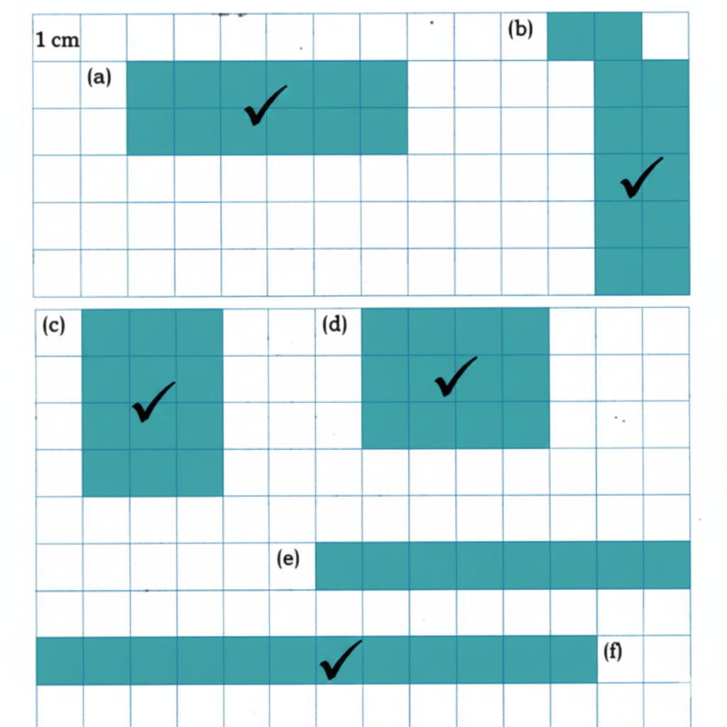 Tick the shapes with the same area answer