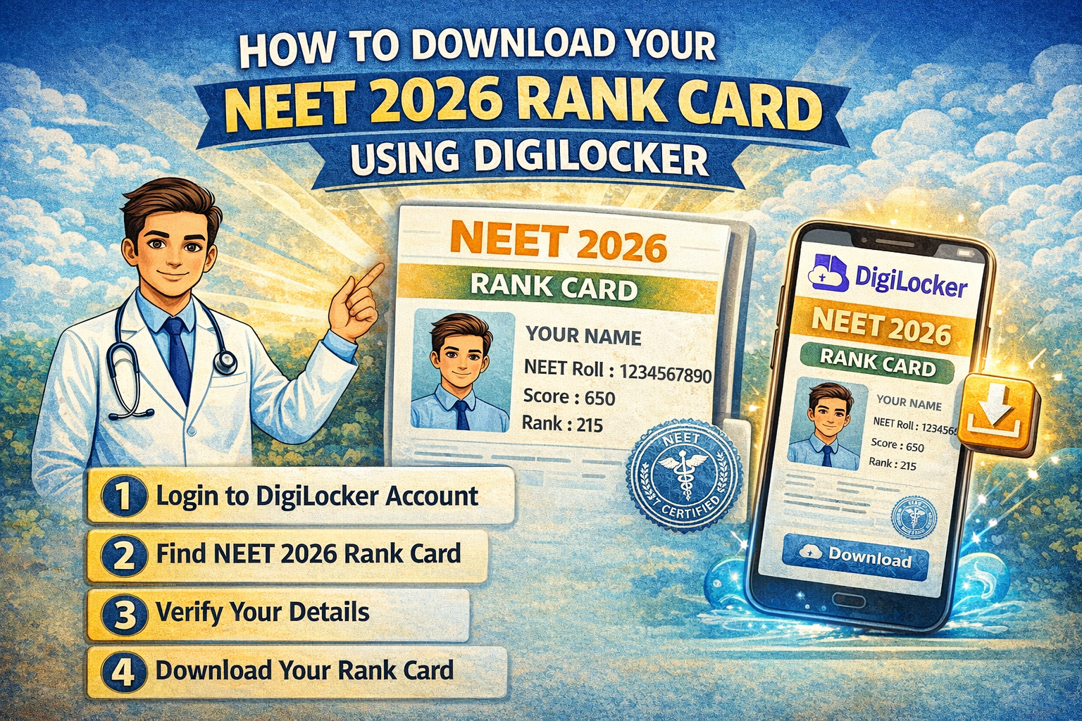 How to Download Your NEET 2026 Rank Card Using DigiLocker