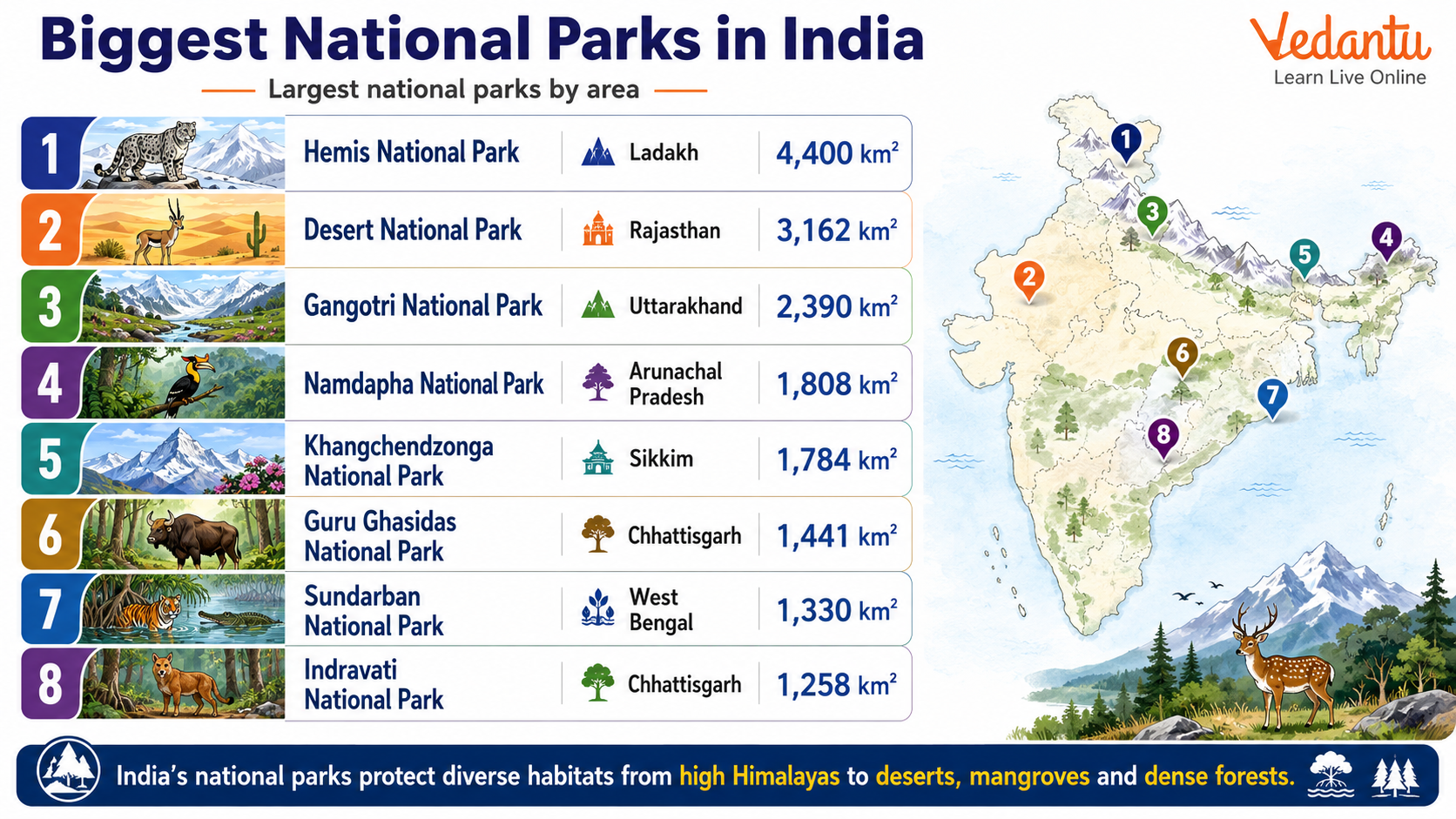 Biggest National Parks in India