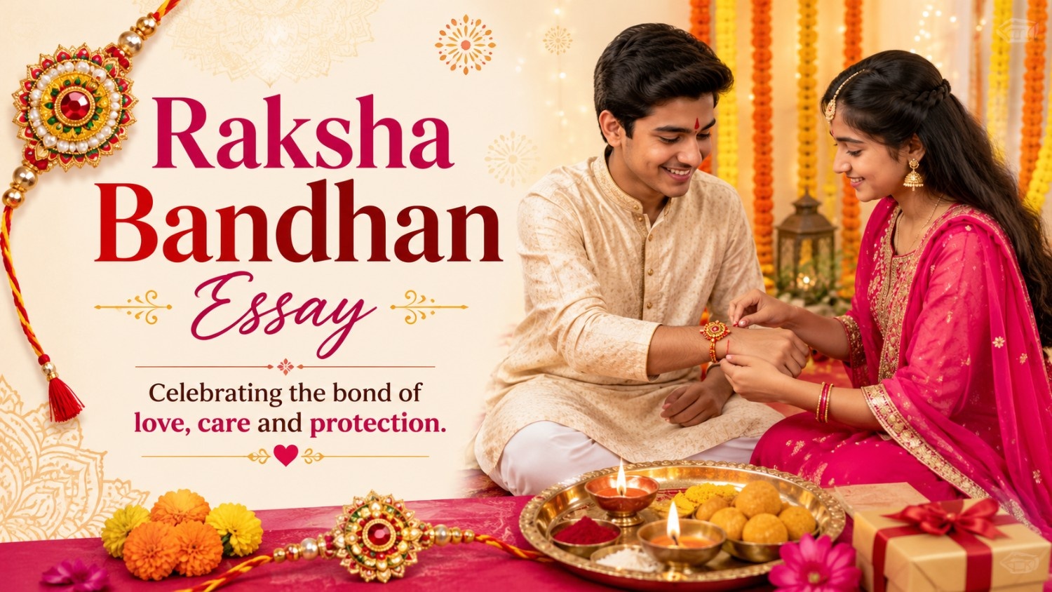 Raksha Bandhan celebration with rakhi and festive sweets