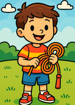 Rohan’s skipping rope is 2 meters long