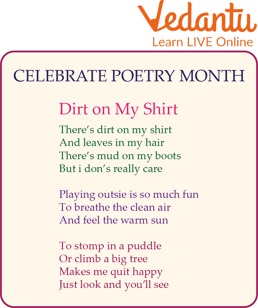 Dirt on My Shirt Poem