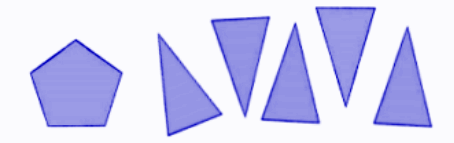 Question 5.  Nitesh cuts up a net on the folds. Here are its pieces.