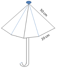 An Umbrella Made by Stitching Triangular Pieces