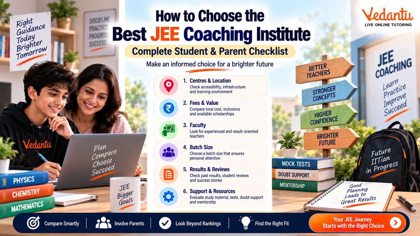 JEE coaching selection checklist for students and parents