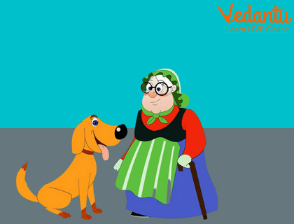 Old Mother Hubbard with his Dog