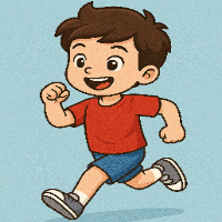 Running boy