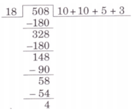 508 ÷ 18