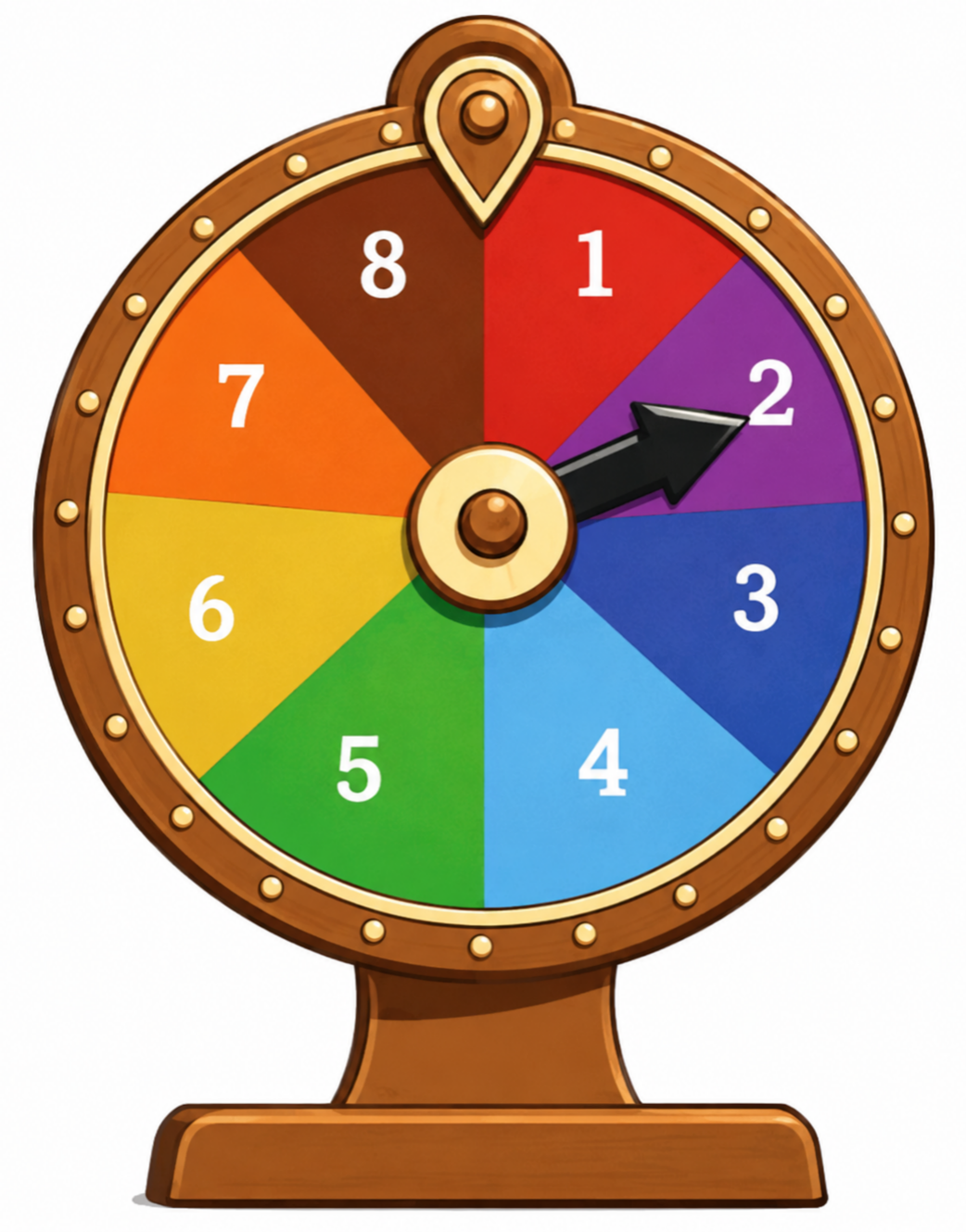 A game of chance consists of spinning an arrow (see Fig. 7.7.) which comes to rest pointing at one of the numbers 1, 2, 3, 4, 5, 6, 7, 8, and these are equally likely outcomes..png